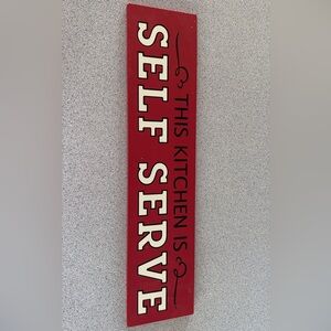 Red Decorative Kitchen Wall Sign